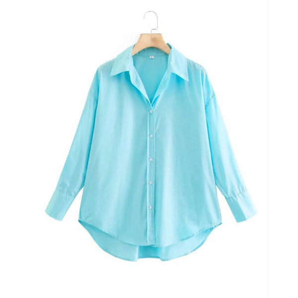 PSEEWE Za Top Woman Yellow Button Up Shirt Women Long Sleeve Spring 2021 Office Blouse Female Asymmetric Hem Chic Pink Shirt